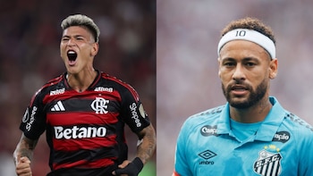 Jorge Carrascal, con Flamengo, fue una de las figuras del partido ante Santos: solo Neymar tuvo mejor calificación en Sofascore