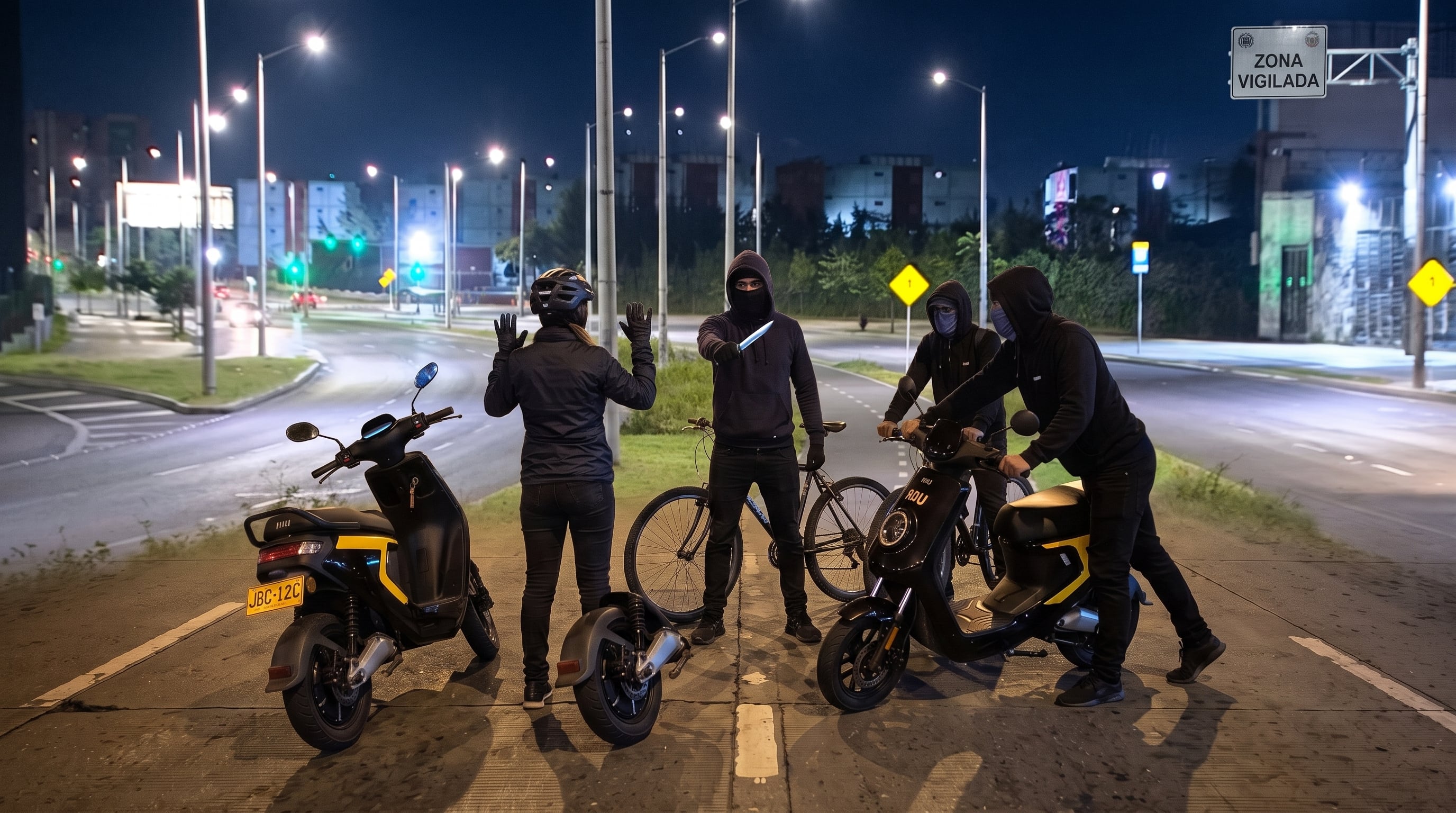 Una joven sufrió un asalto en una motocicleta eléctrica en una ciclorruta del sur de Bogotá, cerca del puente de la avenida Guayacanes con avenida Boyacá - crédito Imagen Ilustrativa Infobae