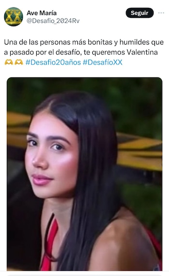 La participante Valentina, de equipo