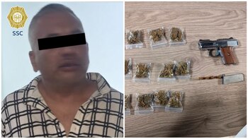 Además del arma le fueron asegurados cuatro cartuchos útiles. Crédito: SSC