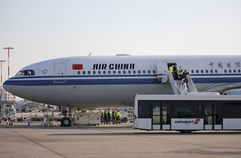 Un avión de China aterrizó
