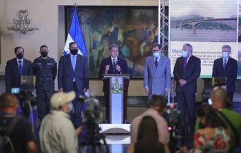 El presidente Juan Orlando Hernández