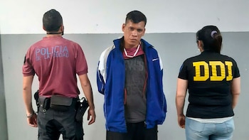 Pereyra tras su detención.