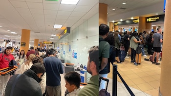 Caos en Migraciones del aeropuerto