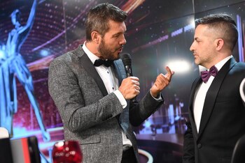 Ángel con Marcelo Tinelli en