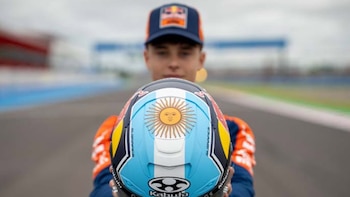 El casco especial que utilizó