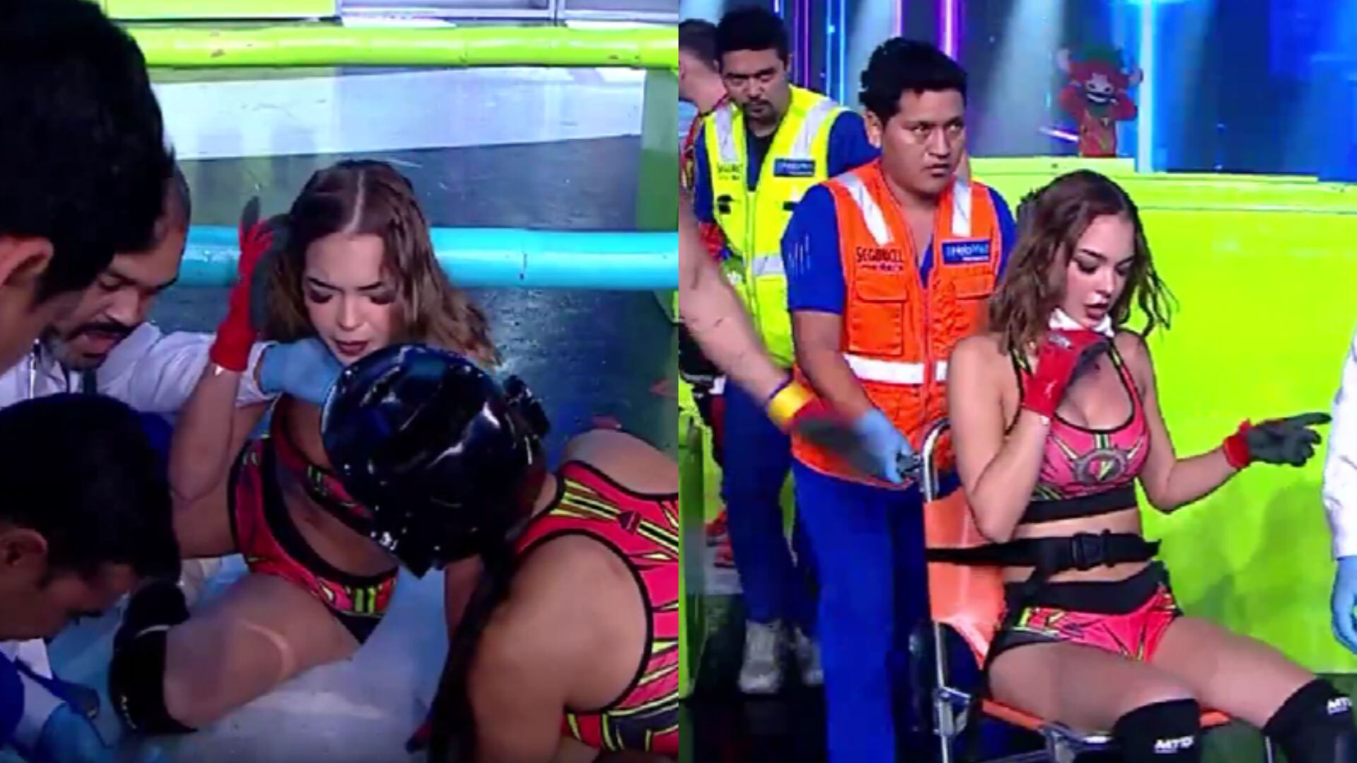 Flavia López sufre aparatosa caída en ‘Esto es Guerra’ y es trasladada de emergencia: así fue el incidente. América TV