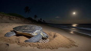 Las tortugas marinas vuelven a depositar sus huevos en las playas panameñas