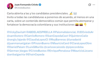 Juan Fernando Cristo insta a