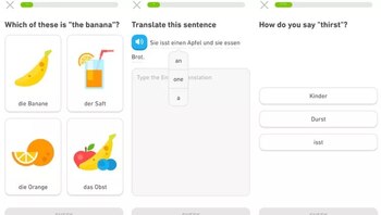 Plataforma de Duolingo para aprender