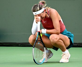 Azarenka rompió a llorar en