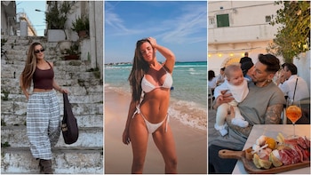 Cami Homs y José Sosa disfrutan sus vacaciones europeas: calles de ensueño, playa turquesa y relax al atardecer