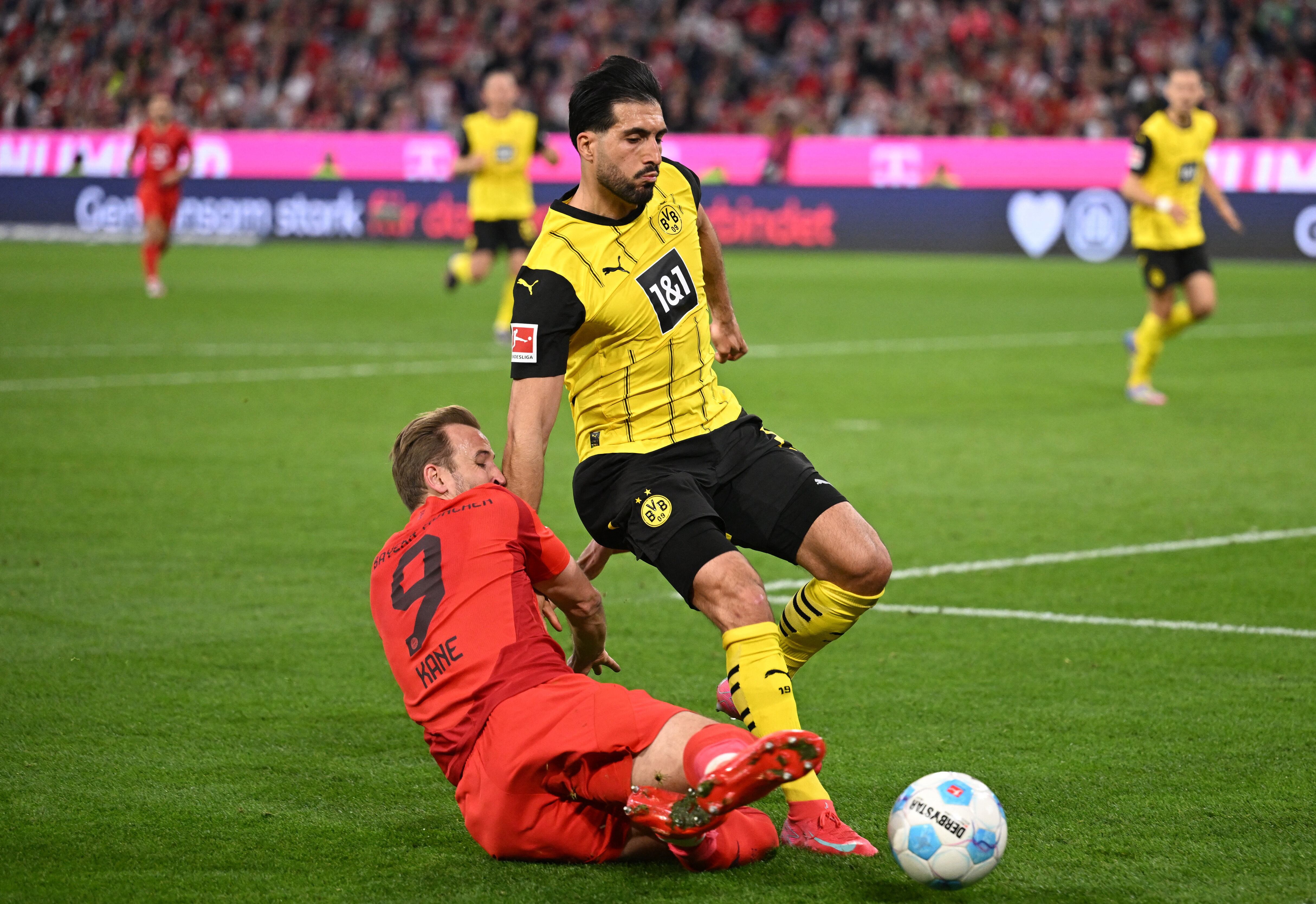 Emre Can y Harry Kane en el último clásico de Alemania- - crédito Angelika Warmuth / REUTERS