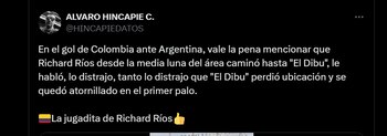El periodista deportivo señaló la