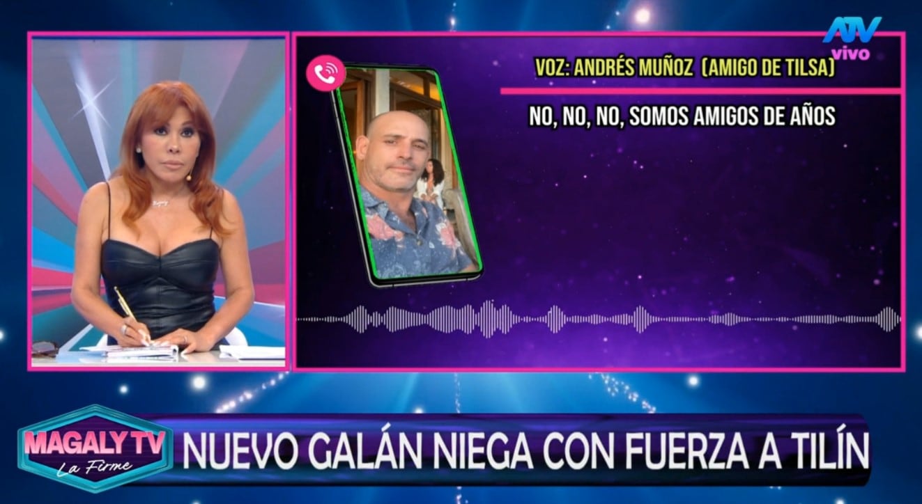 Tilsa Lozano y misterioso acompañante son captados ‘chapando’, pero él marca distancia. Captura: Magaly TV La Firme.