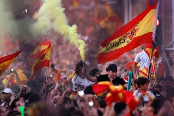 Celebraciones tras la victoria de la selección española en el Mundial 2026