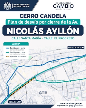 Tramo de Nicolás Ayllón permanece