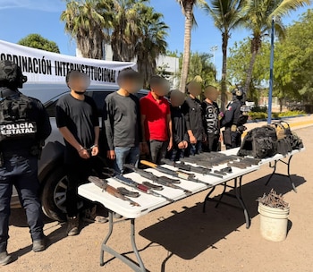 Los detenidos fueron trasladados a las instancias ministeriales para definir su situación. Crédito: SSP Sinaloa