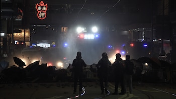 Los incidentes se dieron en el marco de la marcha del 1 de enero (Philip FONG / AFP)