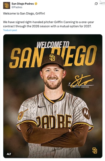 La llegada del lanzador Griffin