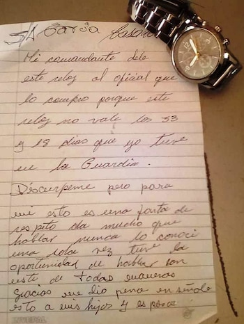 La carta de protesta del