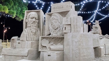 El curioso belén de arena