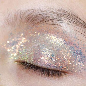 Partículas brillantes usadas en cosmética
