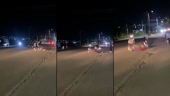 Sujetos armados con machetes golpearon