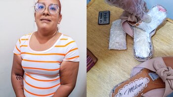 El 22 de agosto, en el penal de Tumbes, agentes del INPE detectaron droga oculta en las sandalias de una visitante. (Composición: Infobae / Difusión)