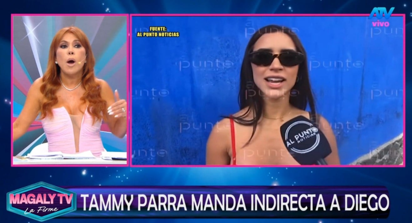 “Cada quien sabe qué hizo”: Tammy Parra responde sobre infidelidad y Magaly reacciona. Captura: Magaly TV La Firme.