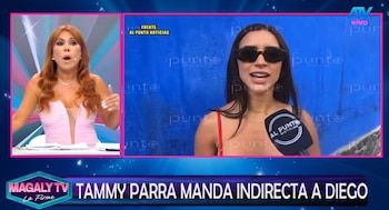 “Cada quien sabe qué hizo”: Tammy Parra responde sobre infidelidad y Magaly reacciona. Captura: Magaly TV La Firme.
