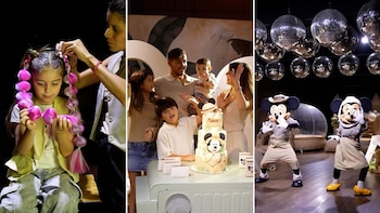 Con una temática de safari, Leandro Paredes y Camila Galante celebraron el primer año de su hijo Lautaro