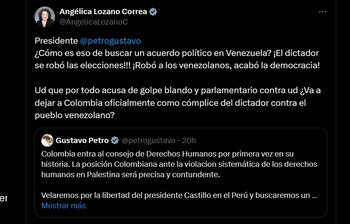 La senadora Angélica Lozano rechazó