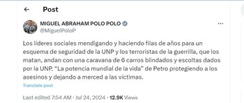 Miguel Polo Polo dijo que