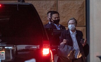 Hillary Clinton llegó al hospital