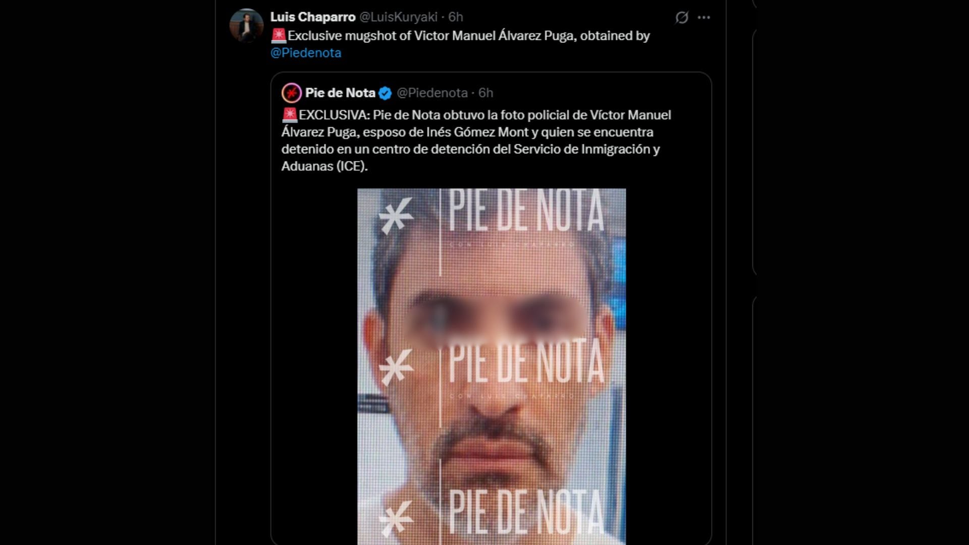 Víctor Manuel Álvarez Puga cuando fue detenido. (X/Luis Chaparro)