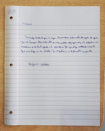 La carta escrita por el