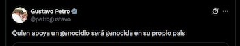 Gustavo Petro - crédito @petrogustavo/X