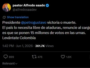 Los documentos revisados incluyen mensajes alusivos a personalidades vinculadas al gobierno, generando controversia y reflexión sobre los límites de la neutralidad en el servicio exterior colombiano - crédito captura de pantalla @alfredosaadv