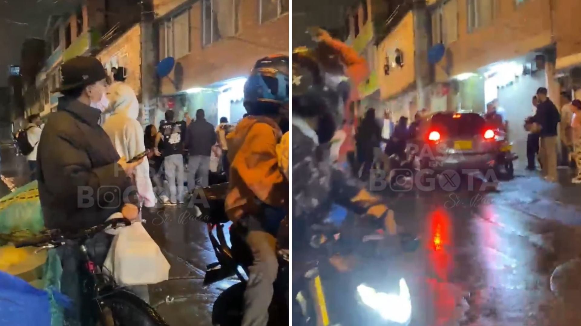 Policía busca esclarecer incidente con un automóvil tras una pelea en el barrio Salitre - crédito @PasaenBogota/X