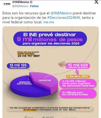 El INE detalló cómo dividirá