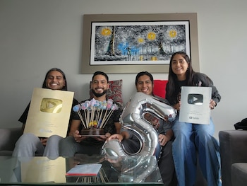 Sebastián Chumbe y su equipo