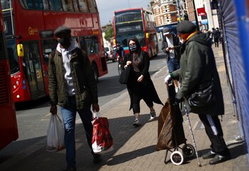 General view of people in