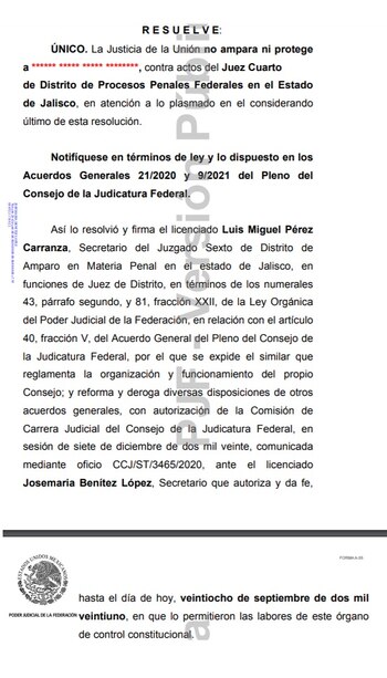 Ya han sido dos amparos