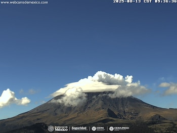 Monitoreo del Popocatépetl este 13