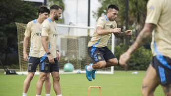 La selección argentina se entrenó