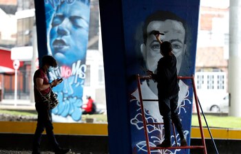 Artistas fueron registrados al pintar