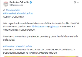 Denis Silva felicitó al presidente electo, Abelardo de la Espriella - crédito @Pacientesco/X