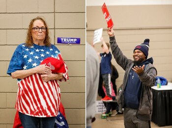 Seguidores de Trump en Waterloo,