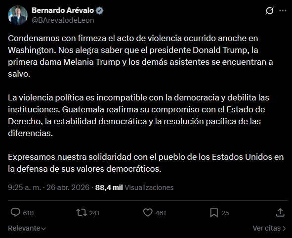 Intervenciones diplomáticas y muestras de solidaridad subrayan el impacto global de hechos que desafían la convivencia cívica y los valores de la democracia.